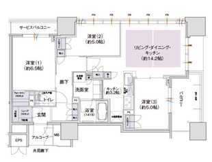 THE CROSS CITY TOWERの物件間取画像